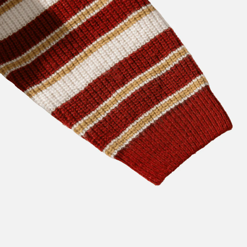 Suéter de punto a rayas de peso pesado