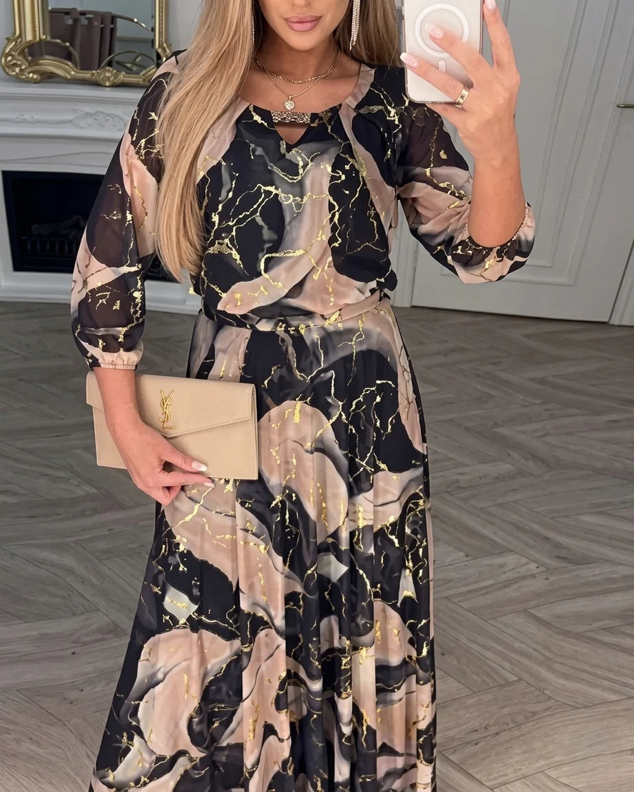 SAKURA | Vestido de gasa estampado