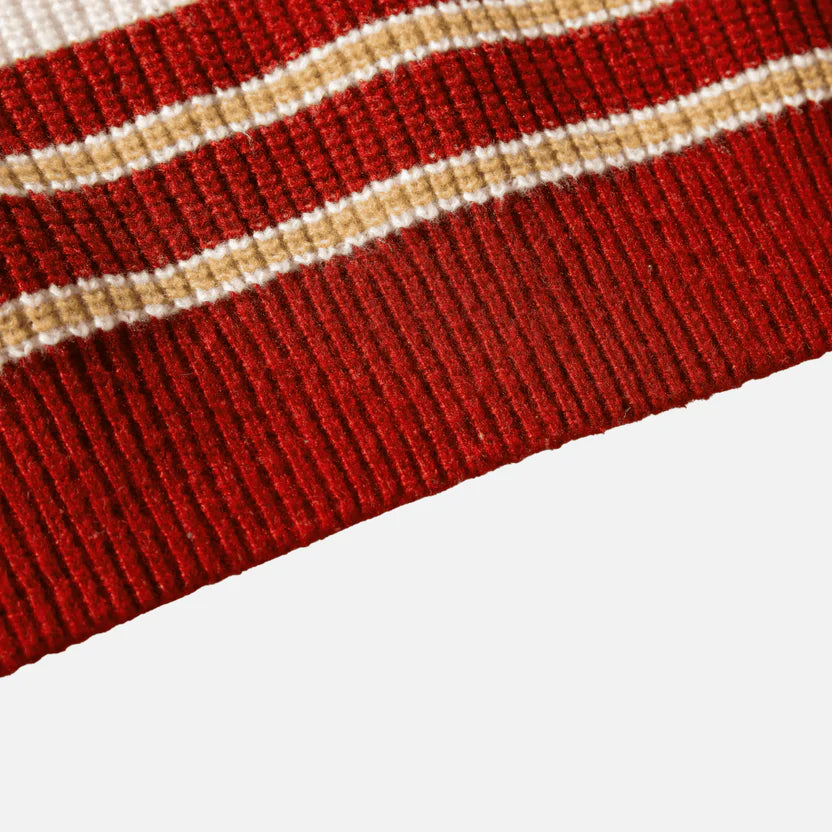 Suéter de punto a rayas de peso pesado