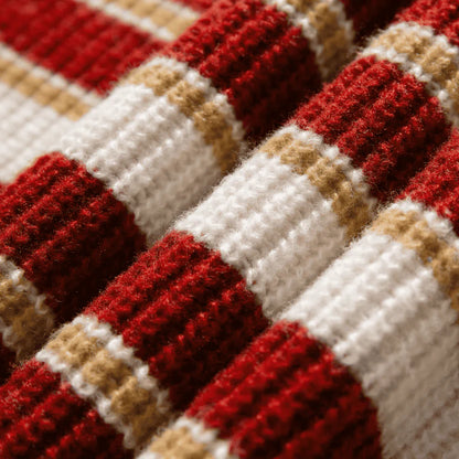 Suéter de punto a rayas de peso pesado