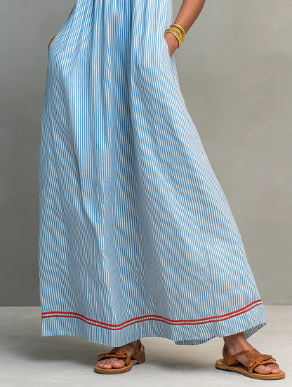 GEMMA | Vestido maxi fluido de inspiración mediterránea, ligero y favorecedor