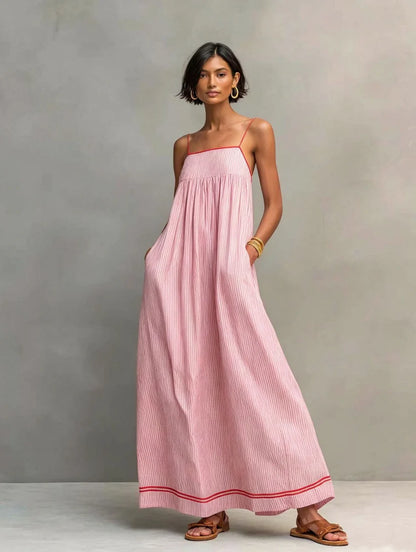 GEMMA | Vestido maxi fluido de inspiración mediterránea, ligero y favorecedor