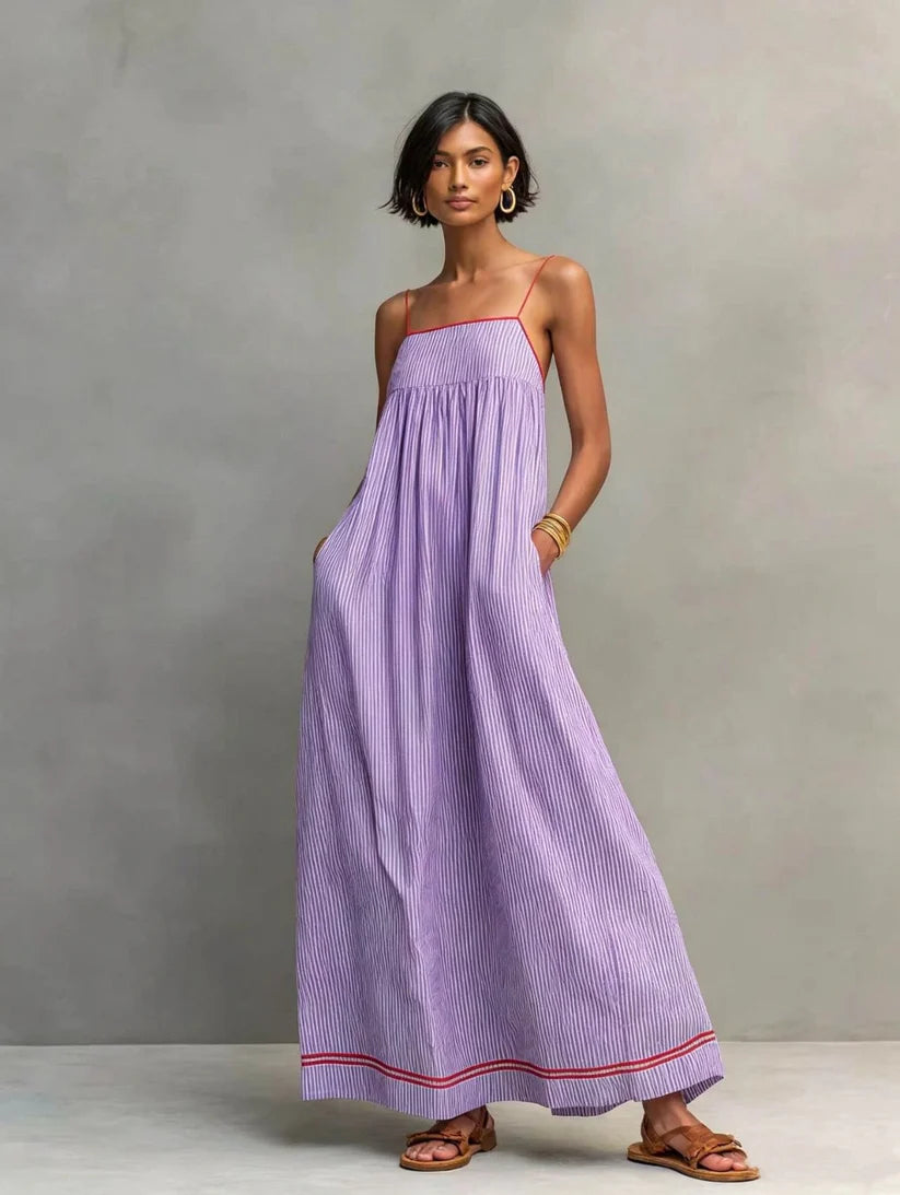 GEMMA | Vestido maxi fluido de inspiración mediterránea, ligero y favorecedor
