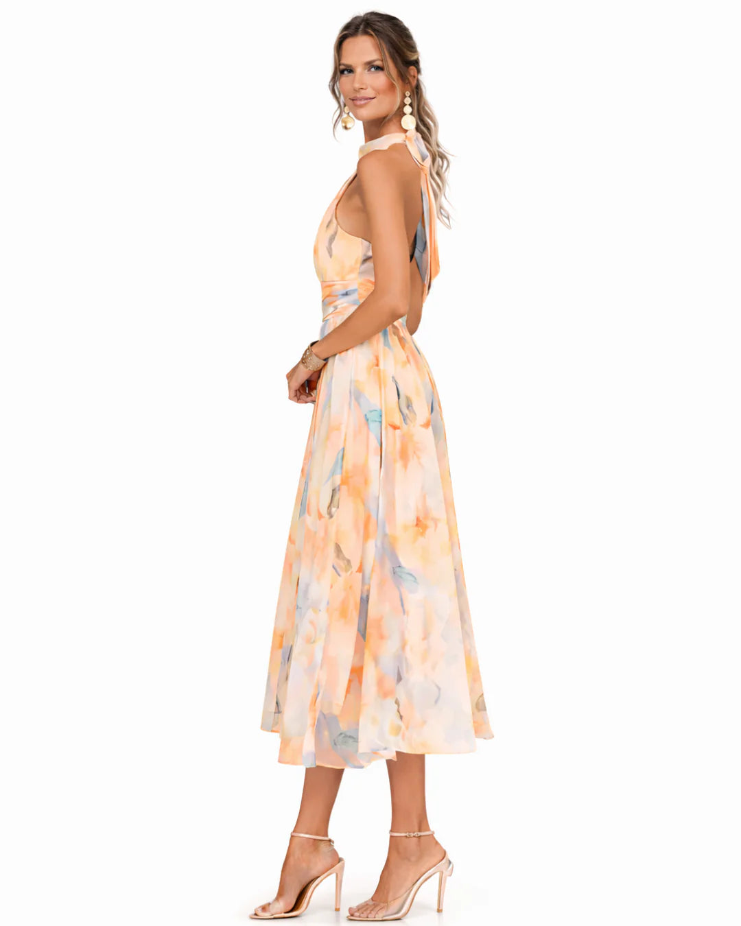 NAIA | Vestido estampado de acuarela