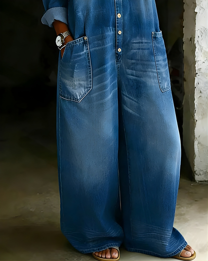 SADI | Mono denim con hombros abiertos