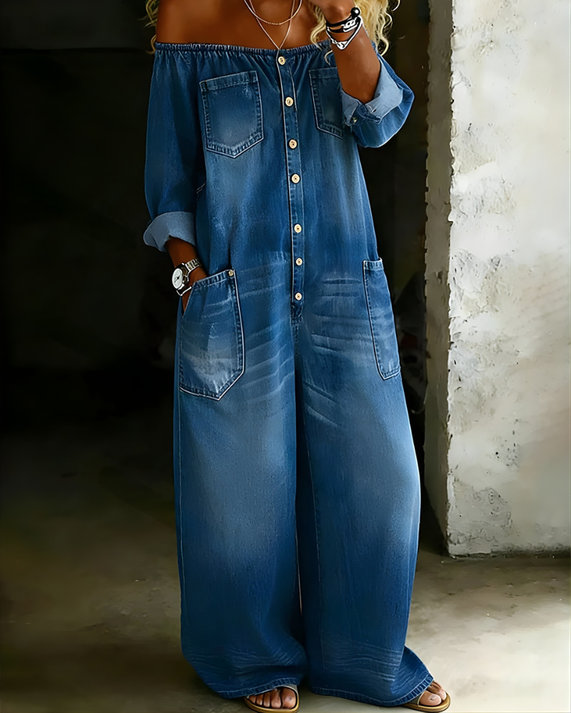 SADI | Mono denim con hombros abiertos