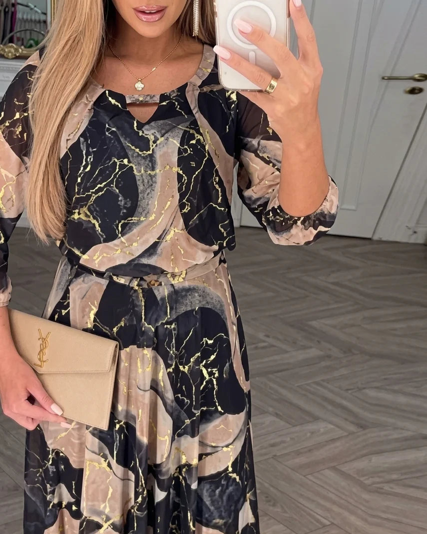 SAKURA | Vestido de gasa estampado