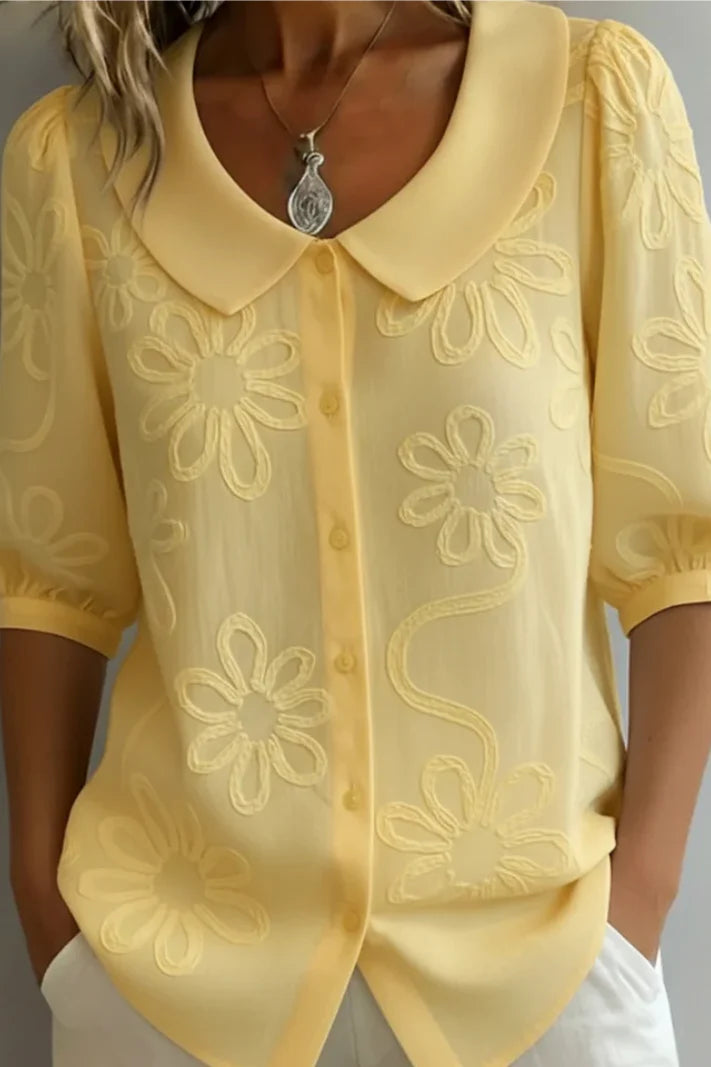 FIONA | Blusa fluida con acabado delicado