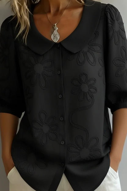 FIONA | Blusa fluida con acabado delicado