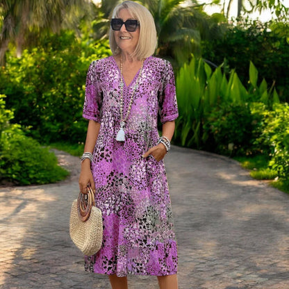 IRIS | Vestido ligero con estampado elegante y silueta favorecedora