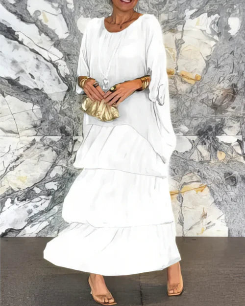 SOFÍA | Vestido fluido con volantes y caída elegante