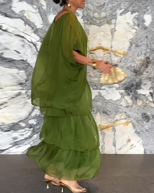 SOFÍA | Vestido fluido con volantes y caída elegante