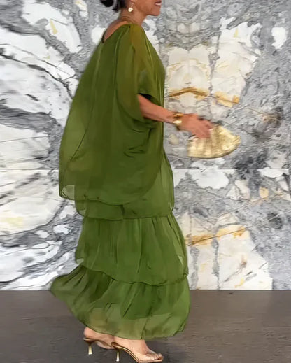 SOFÍA | Vestido fluido con volantes y caída elegante
