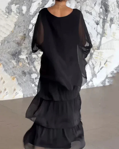 SOFÍA | Vestido fluido con volantes y caída elegante
