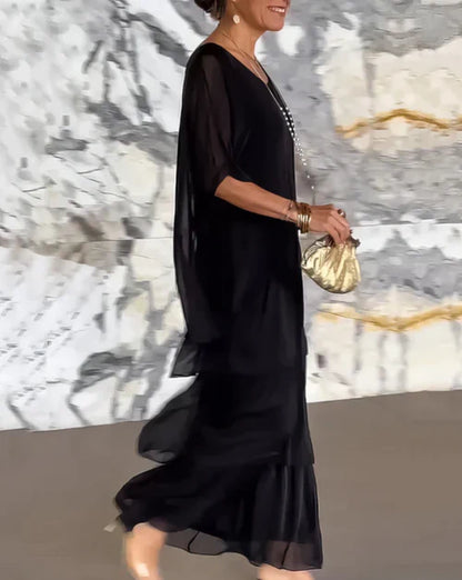 SOFÍA | Vestido fluido con volantes y caída elegante