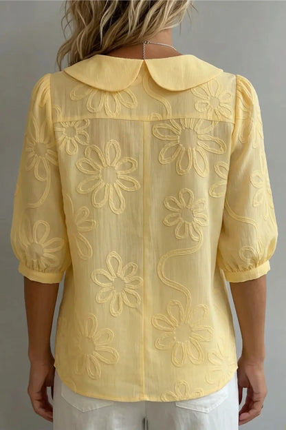 FIONA | Blusa fluida con acabado delicado