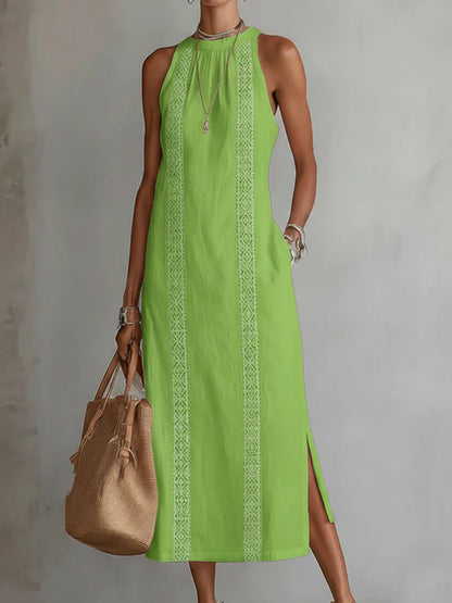 JIMENA | Vestido fluido con corte estilizado y acabado refinado