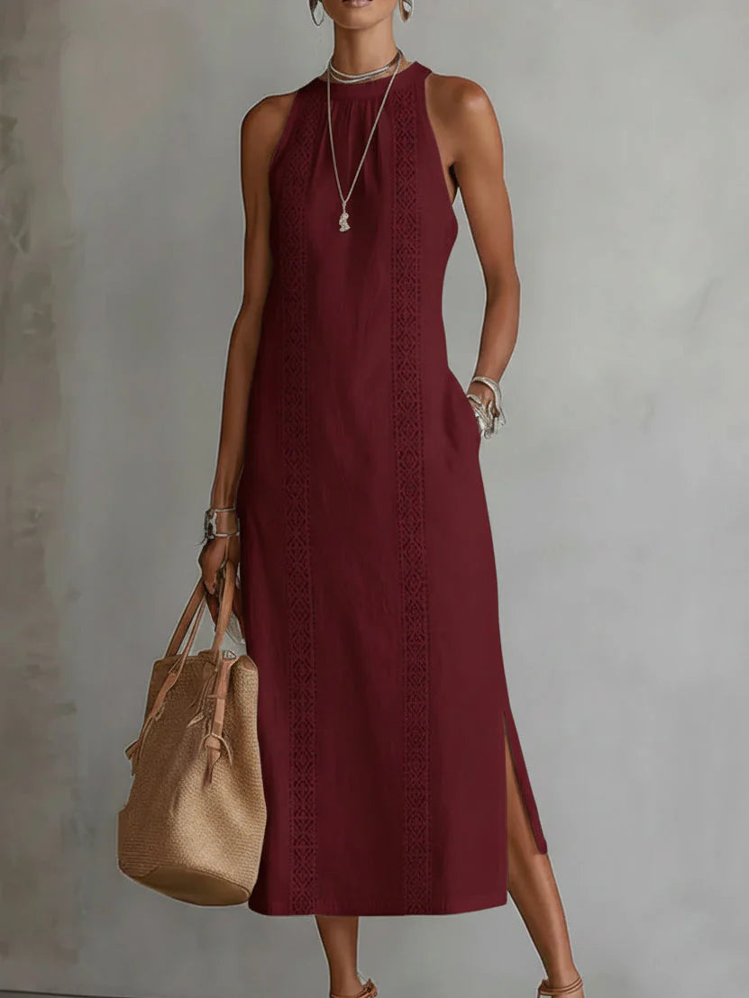 JIMENA | Vestido fluido con corte estilizado y acabado refinado