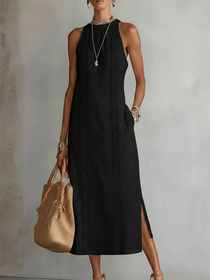 JIMENA | Vestido fluido con corte estilizado y acabado refinado
